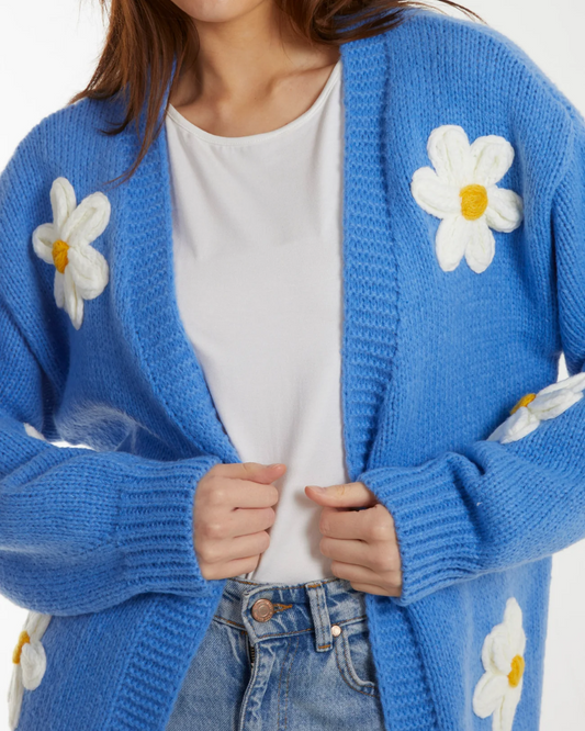 Flocking Daisy Knitted Cardigan