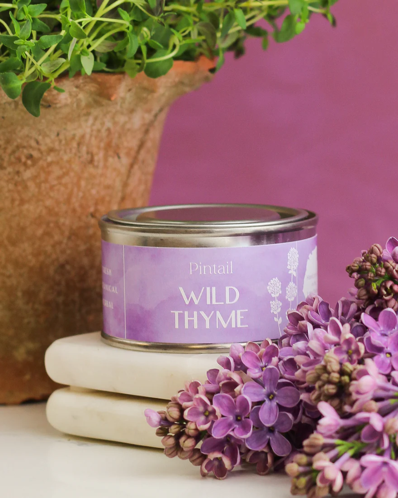 Wild Thyme Scented Paint Pot Candle