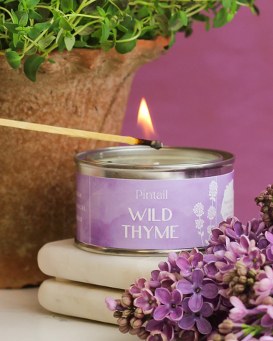 Wild Thyme Scented Paint Pot Tin Candle