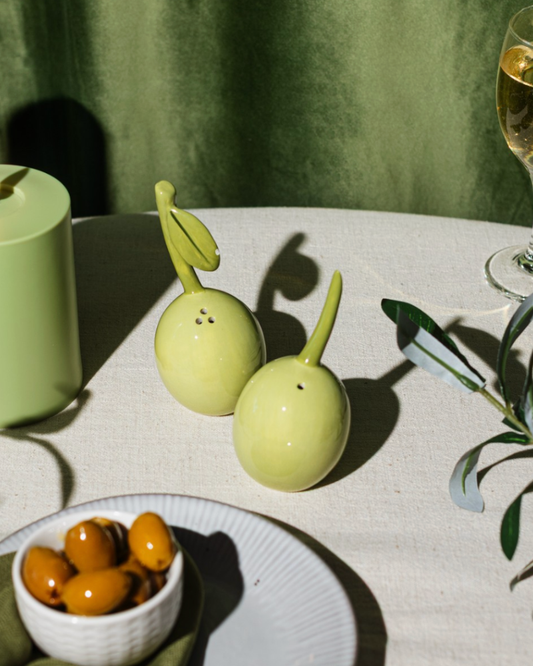Olive Salt & Pepper Shakers