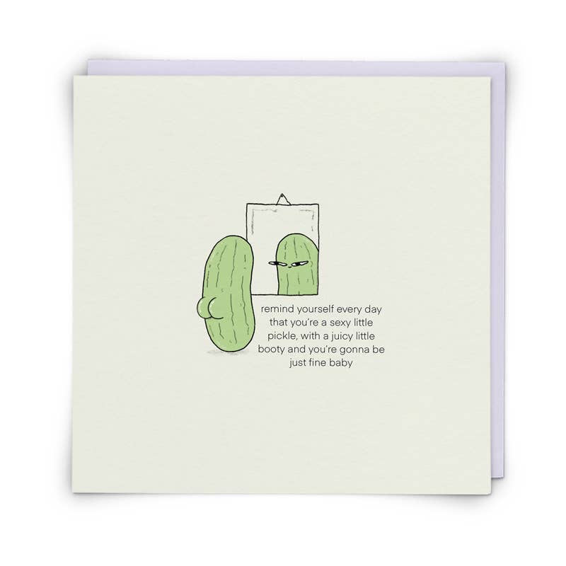 Juicy Little Booty Pickle Greeting Card