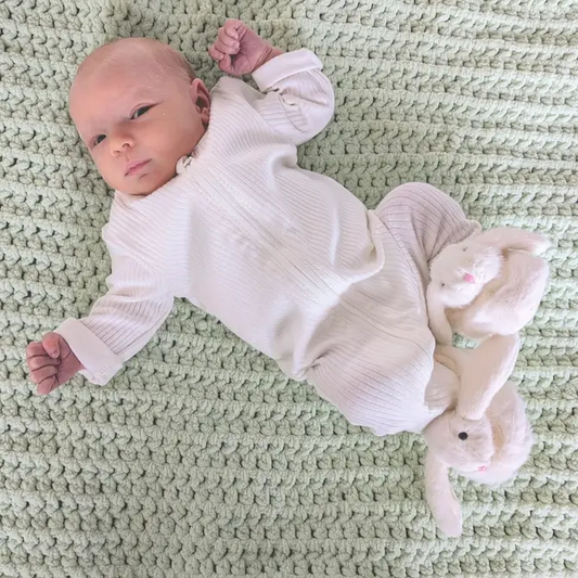 Bunny Baby Soft Slippers 0 to 6 Months in Cream