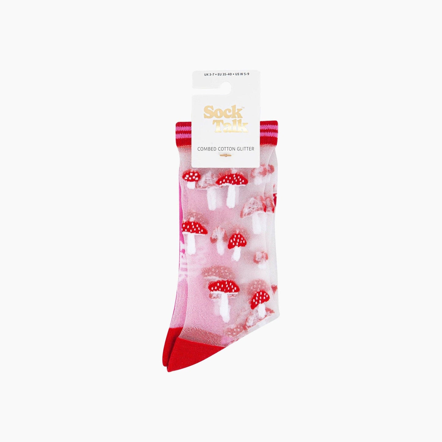 Toadstools Combed Cotton Sheer Pop Socks