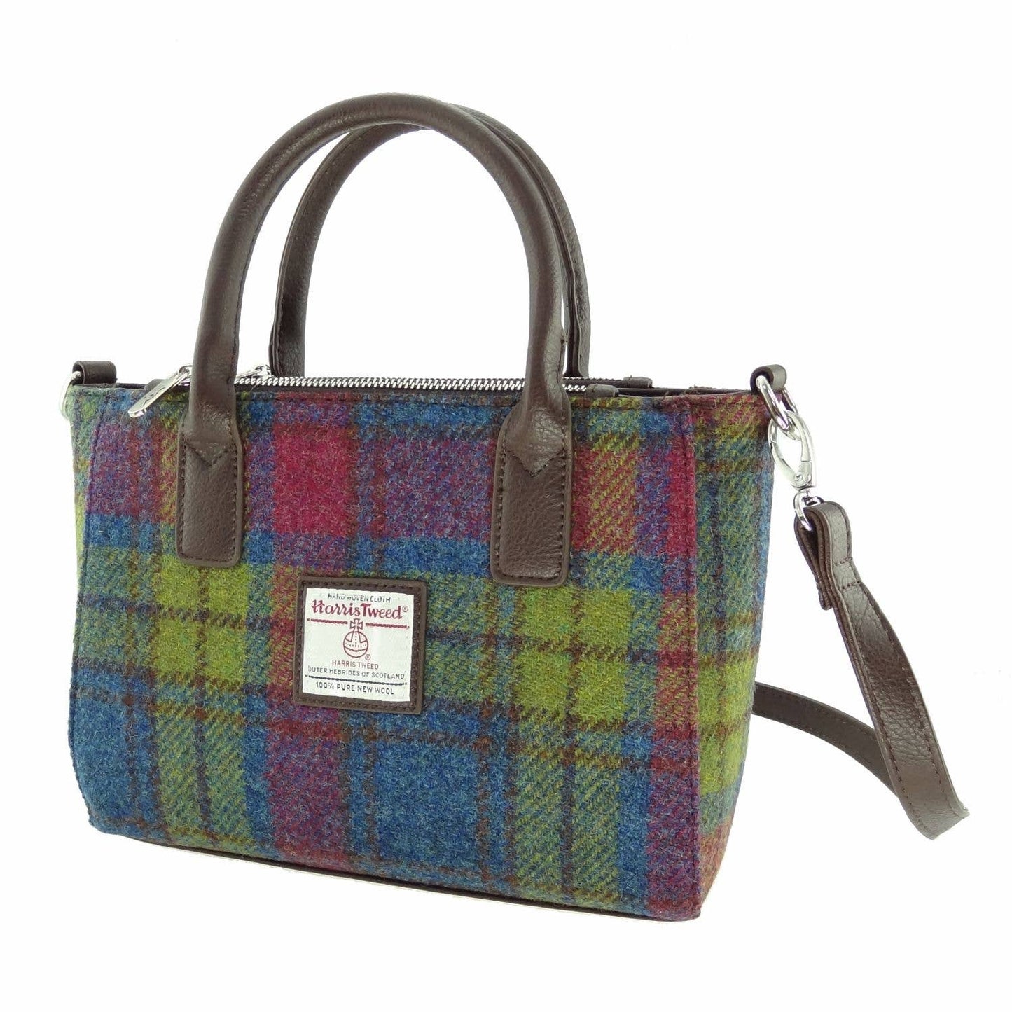 Harris Tweed 'Brora' Small Tote in Purple