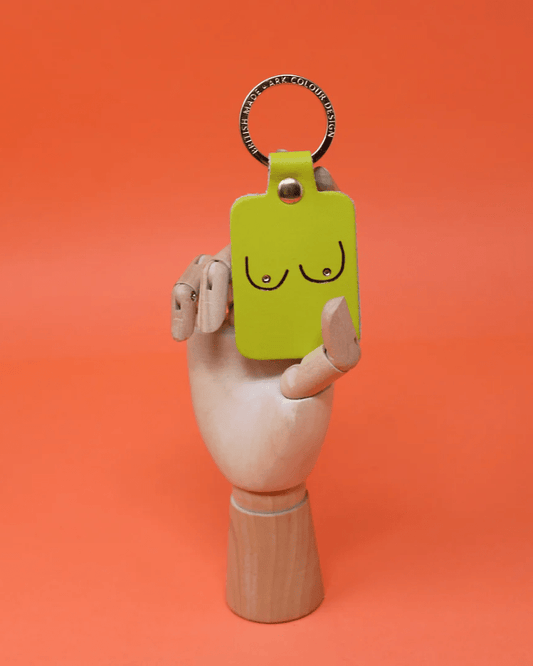 Assorted Boob Leather Keyrings By Ark Colour Design - Pink Poodle Boutique - ARK - KEY - BOOB - ACIDGREEN