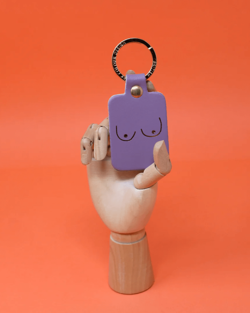 Assorted Boob Leather Keyrings By Ark Colour Design - Pink Poodle Boutique - ARK - KEY - BOOB - LILAC