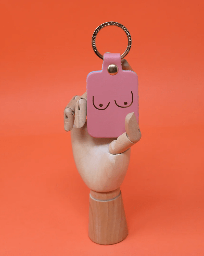 Assorted Boob Leather Keyrings By Ark Colour Design - Pink Poodle Boutique - ARK - KEY - BOOB - PINK