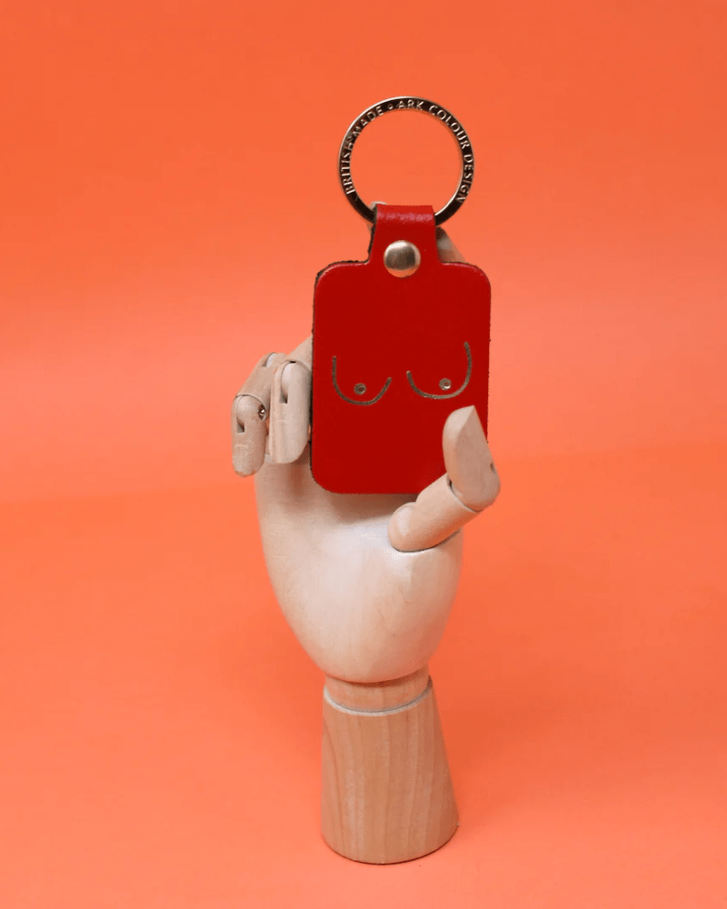 Assorted Boob Leather Keyrings By Ark Colour Design - Pink Poodle Boutique - ARK - KEY - BOOB - RED