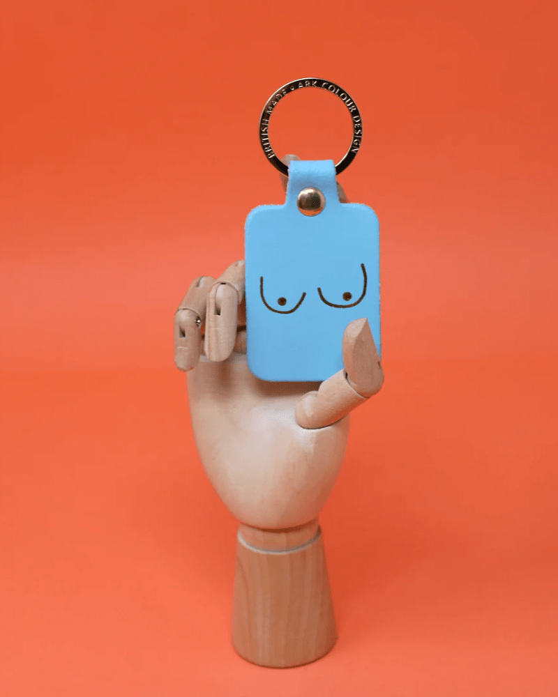 Assorted Boob Leather Keyrings By Ark Colour Design - Pink Poodle Boutique - ARK - KEY - BOOB - TURQ