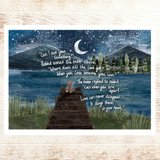 Apart Rabbits A4 Art Print