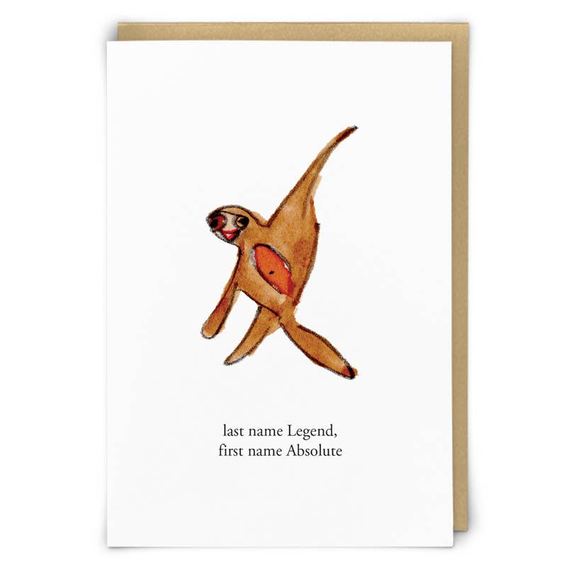 Sloth Legend Greetings Card