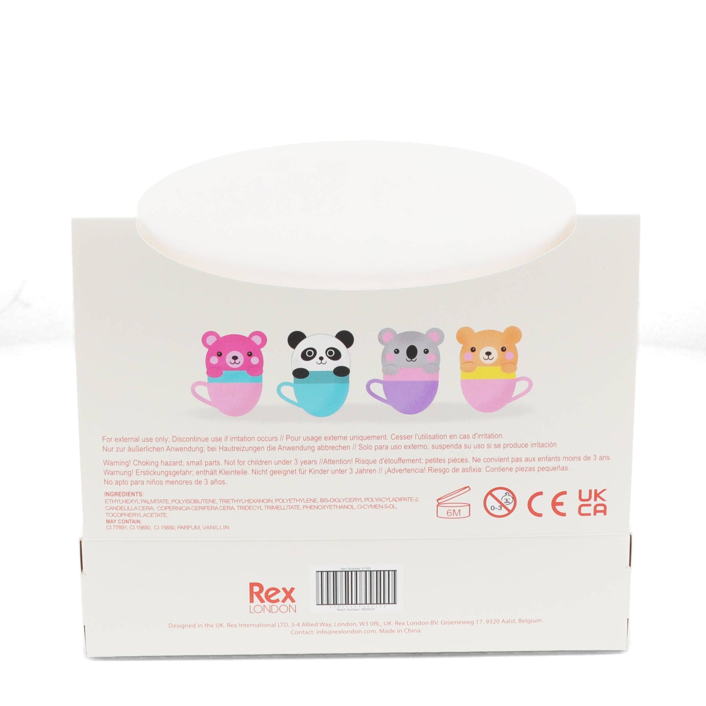 Teacup Animal Friends Assorted Lip Balm