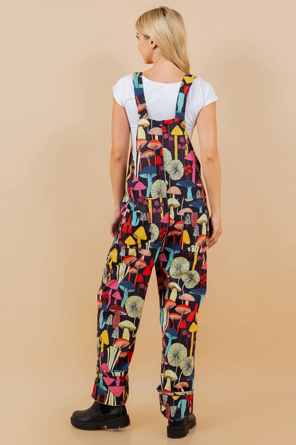 Black Mushroom Lightweight Dungarees