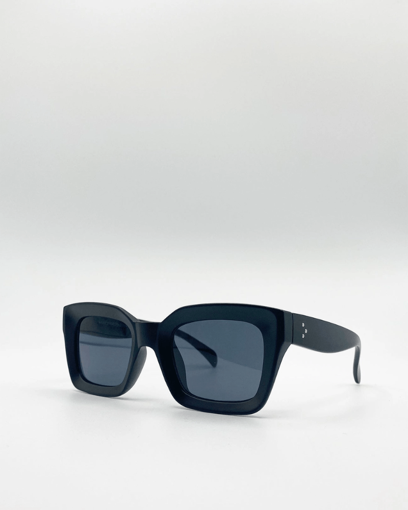 Black Oversized Frame Square Sunglasses - Pink Poodle Boutique - SG90658185