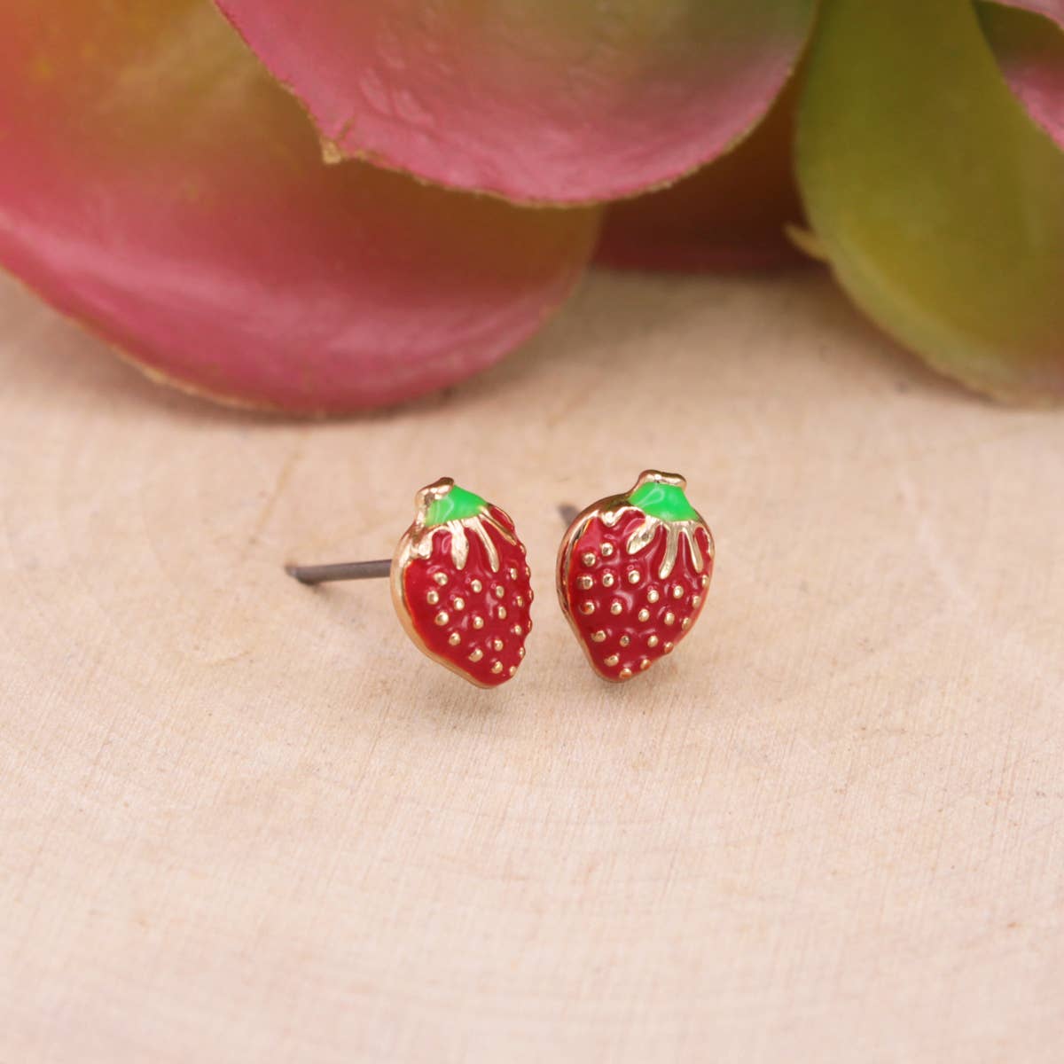 Lovely Day for a Picnic Strawberry Post Earrings