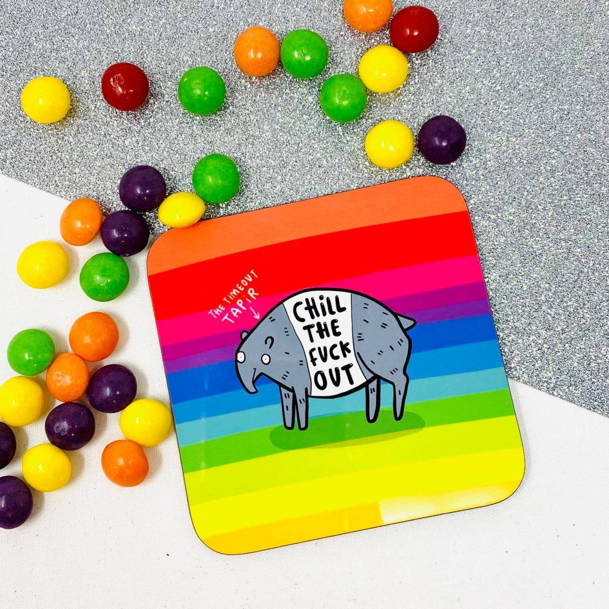 Chill The Fuck Out Tapir Coaster - Pink Poodle Boutique - KA - COASTER - CHILL