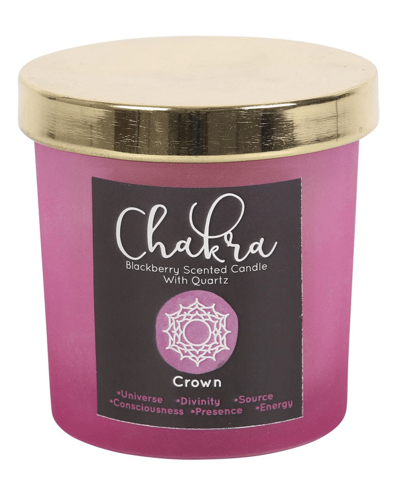 Crown Chakra Blackberry Crystal Chip Candle - Pink Poodle Boutique - CK - 28923