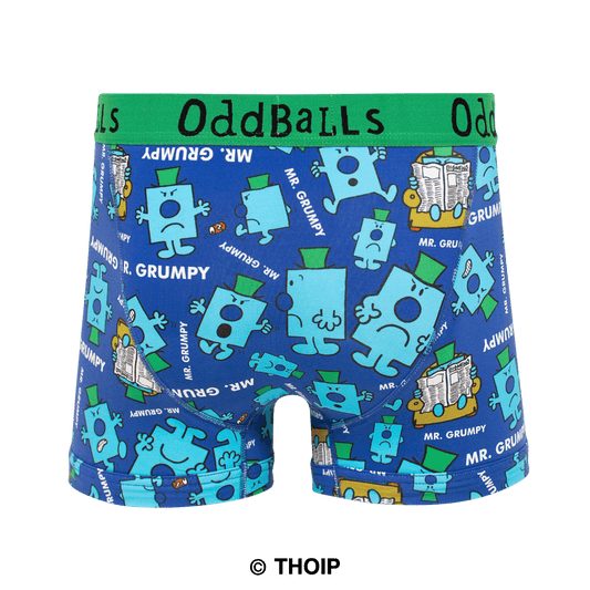 Mr Grumpy Mr Men Mens Cotton Boxer Shorts