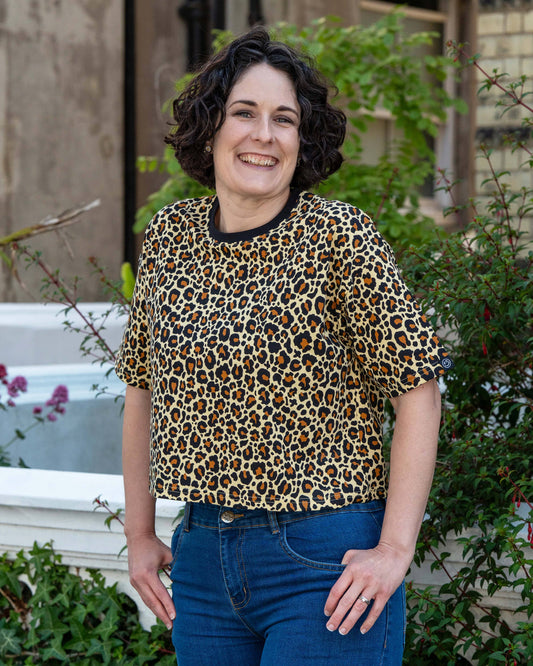 Classic Leopard Cropped Boxy Tee By Rebel Romance