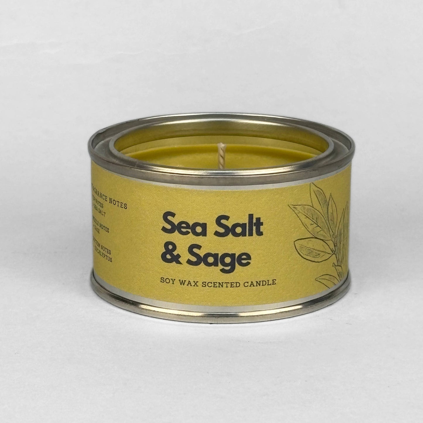 Sea Salt & Sage Paint Tin Candle