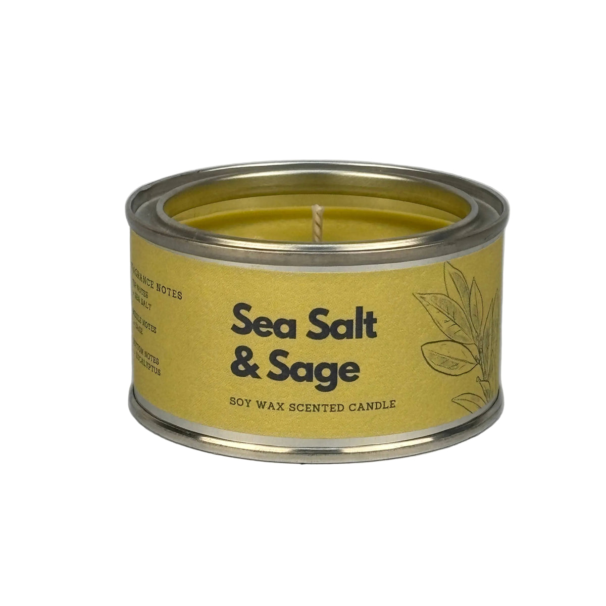 Sea Salt & Sage Paint Tin Candle