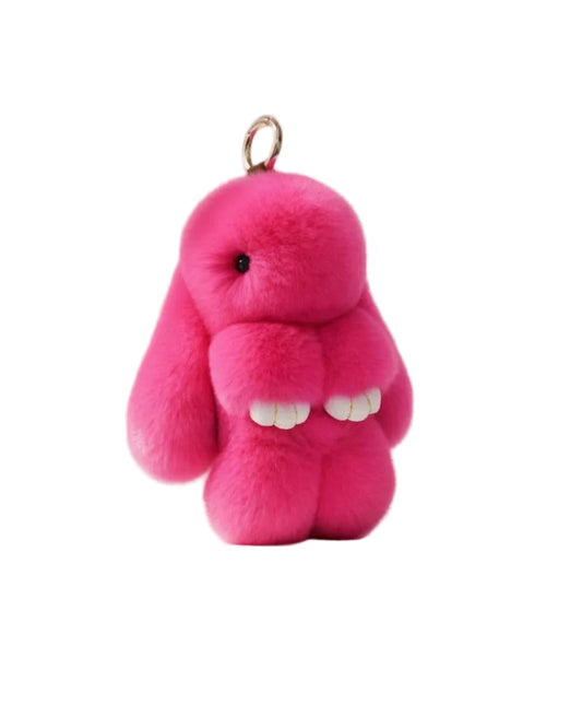 Mini Fluffy Bunny Rabbit Bag Charm Assorted