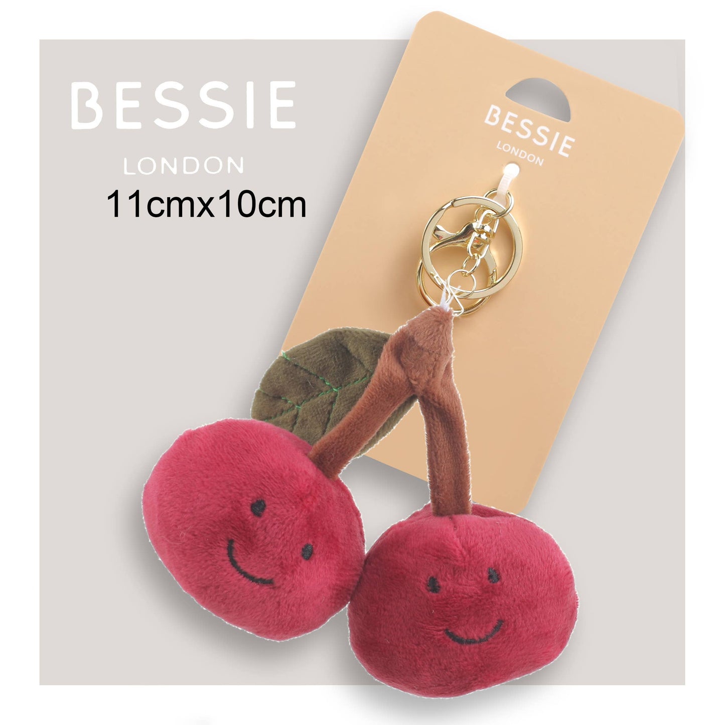 Plush Cherry Bag Charm