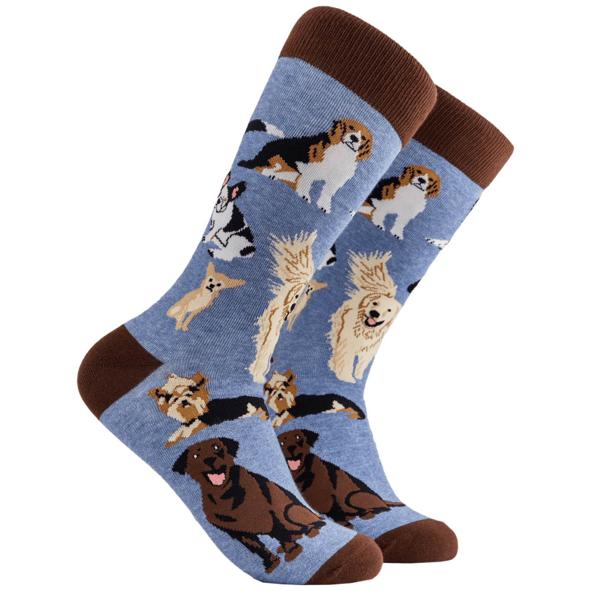 Dog Lover Crew Socks - Pink Poodle Boutique - S2436L - BLUE