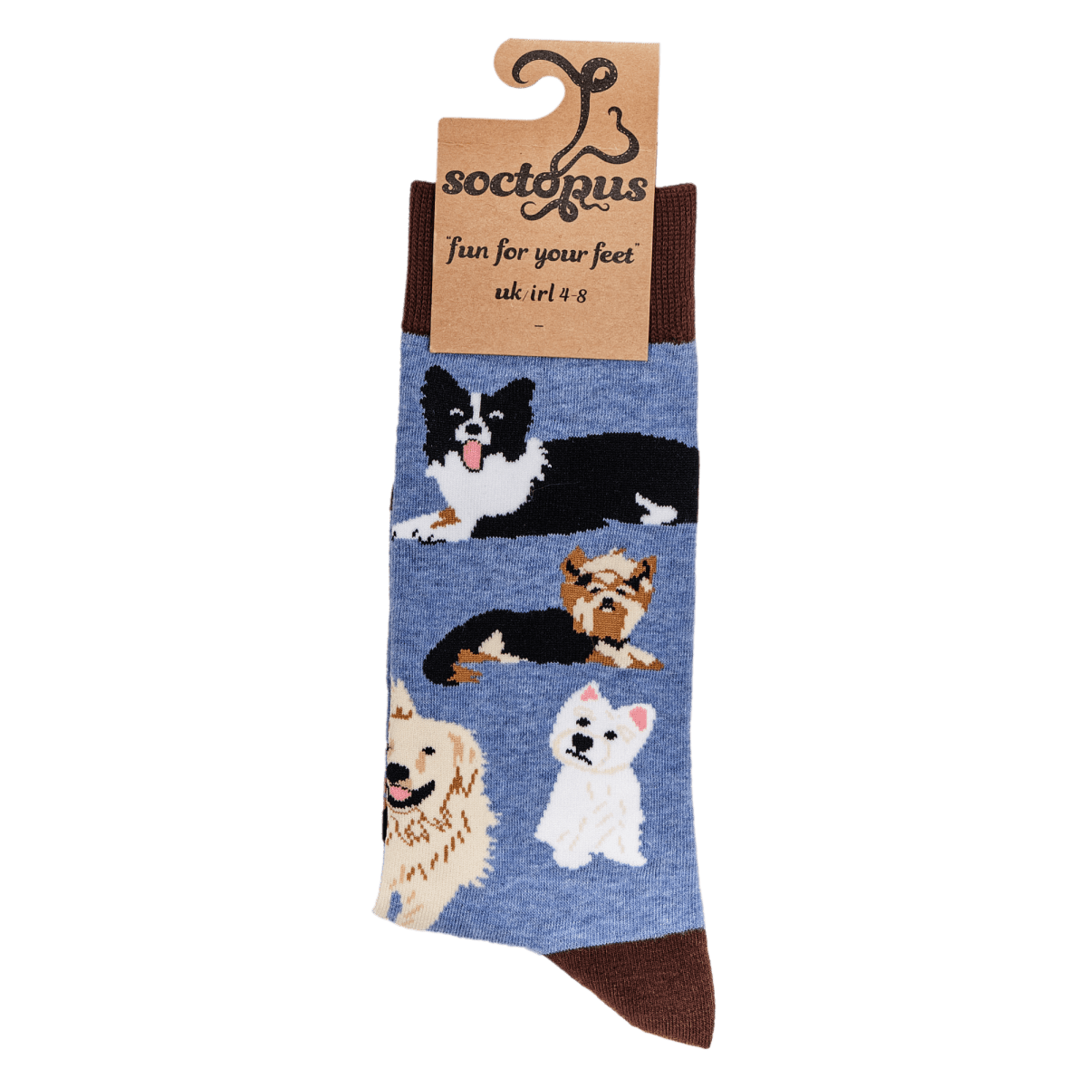 Dog Lover Crew Socks - Pink Poodle Boutique - S2436L - BLUE