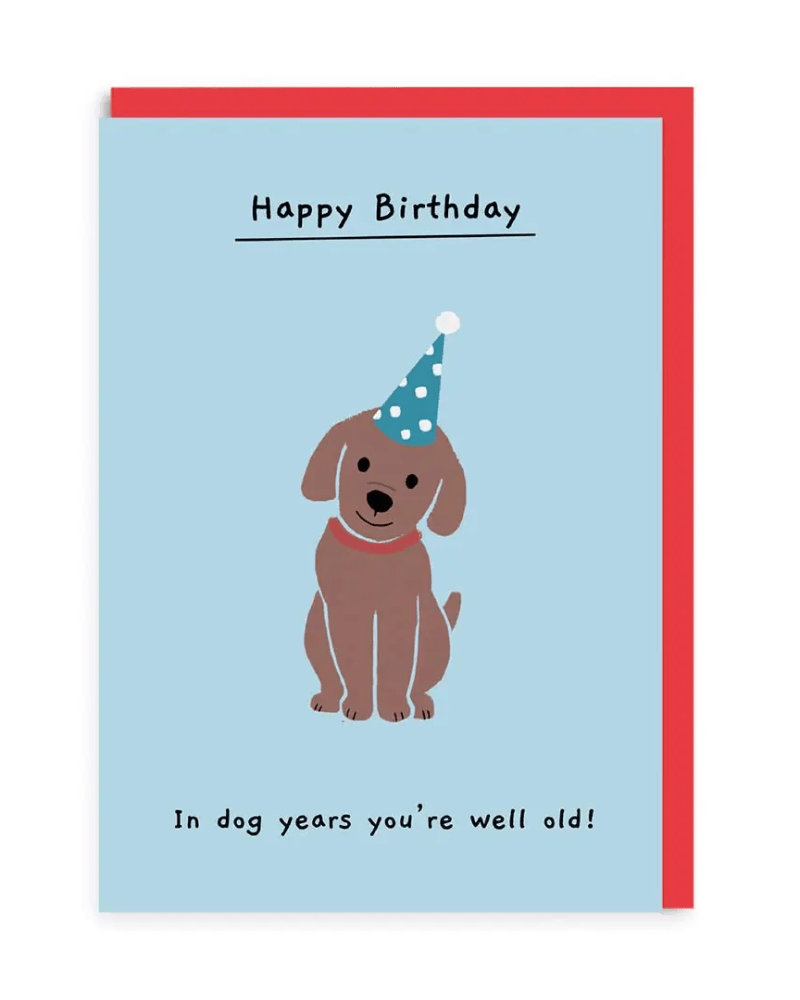 Dog Years Greeting Card - Pink Poodle Boutique - 5056392422895