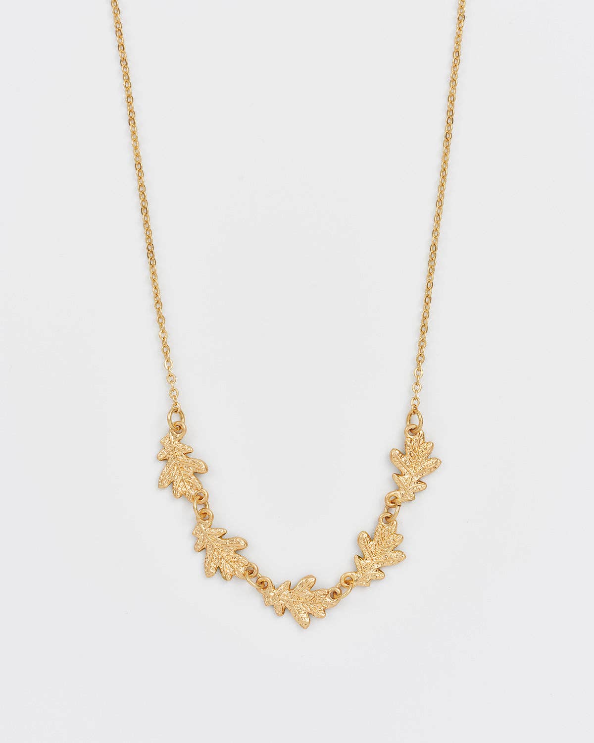 Oak Leaf Gold Choker Necklace