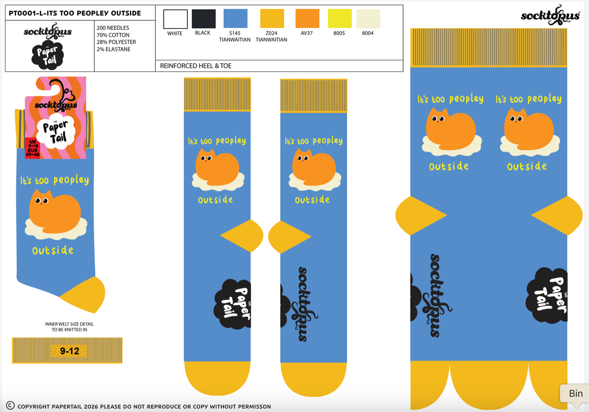 It's Too Peopley Outside Socks in Blue