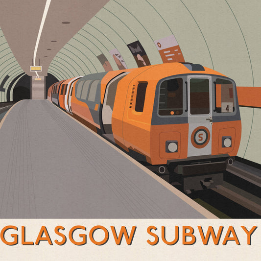 Glasgow Subway Clockwork Orange A4 Print