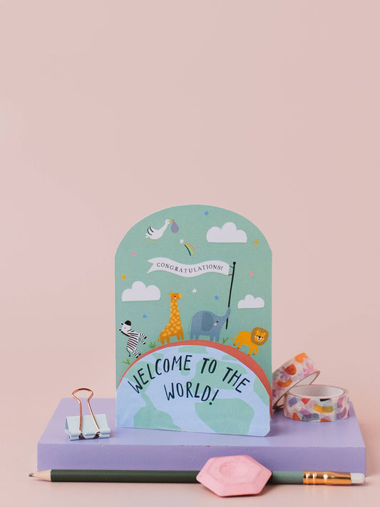 Welcome to the World Die Cut New Baby Card