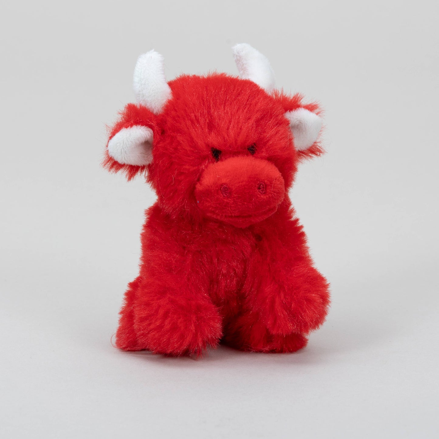 Mini Highland Cow Plush Toy in Red