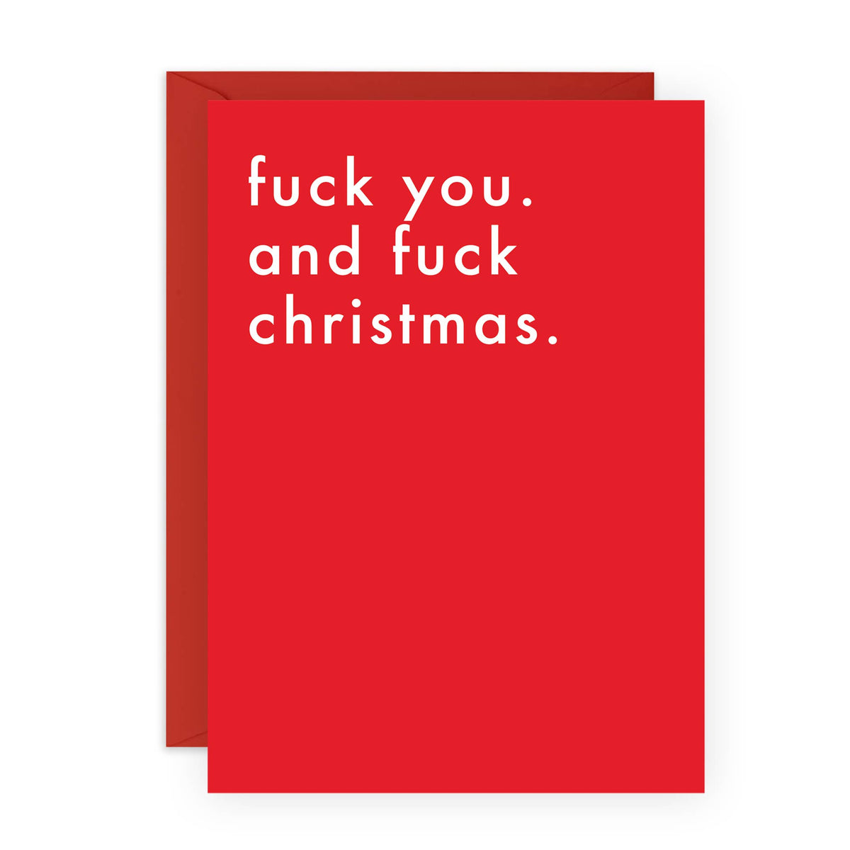 Fuck You and Fuck Christmas Card