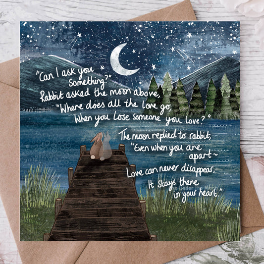 Even When You Are Apart Hares Sympathy Card