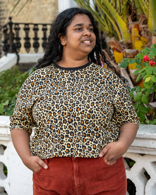 Classic Leopard Cropped Boxy Tee By Rebel Romance