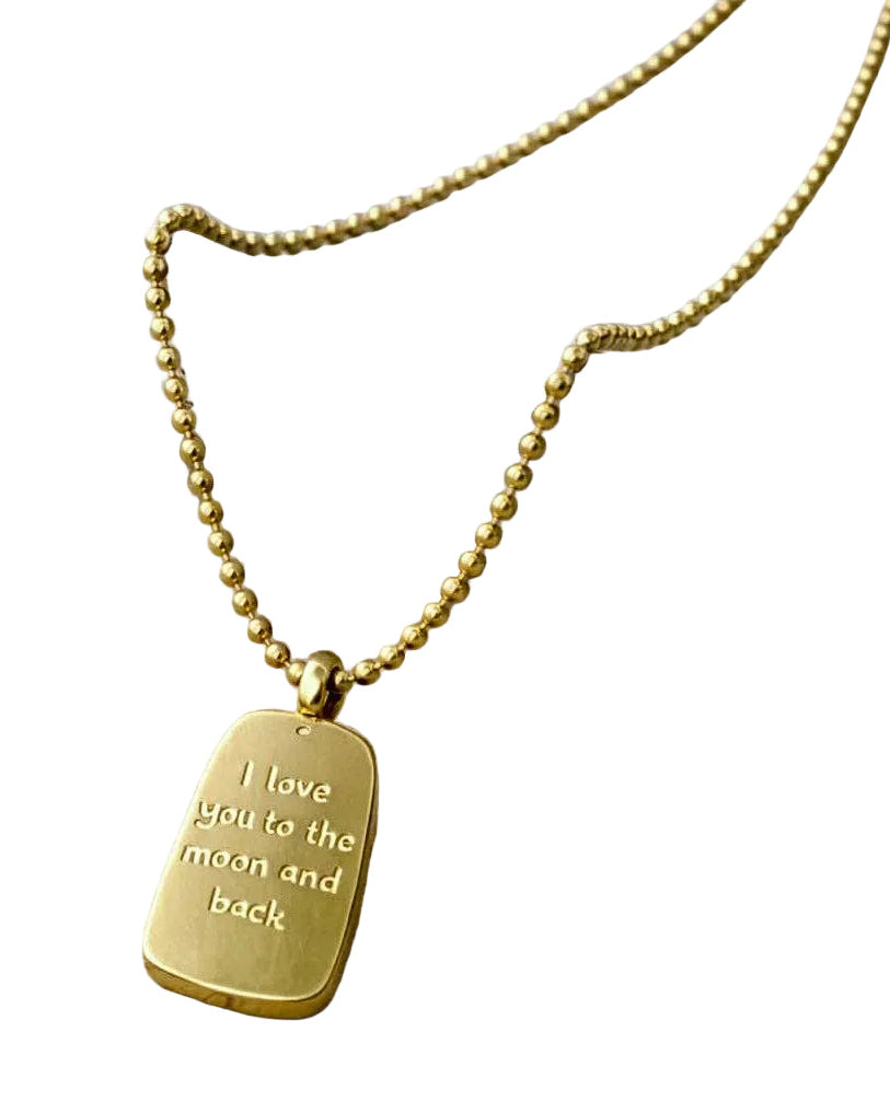 Tarnish Resistant "To The Moon and Back" Necklace in Gold