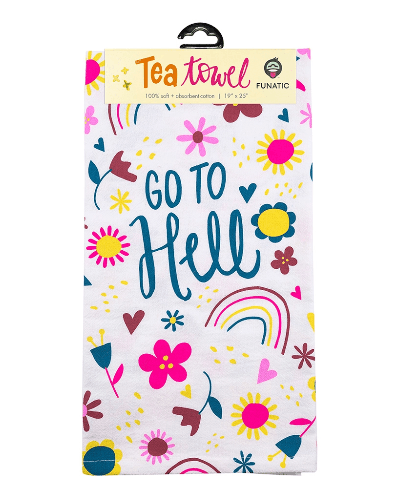Go To Hell Tea Towel - Pink Poodle Boutique - 96220013