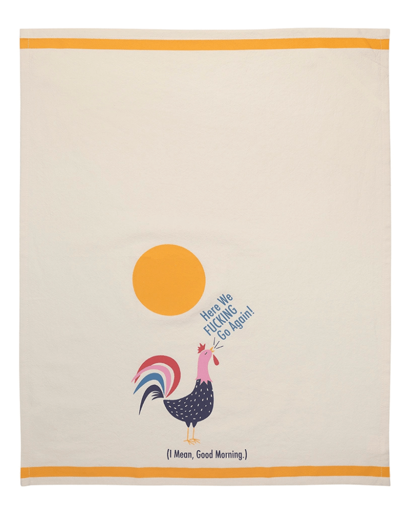Here We Fucking Go Again Tea Towel - Pink Poodle Boutique - 96230046