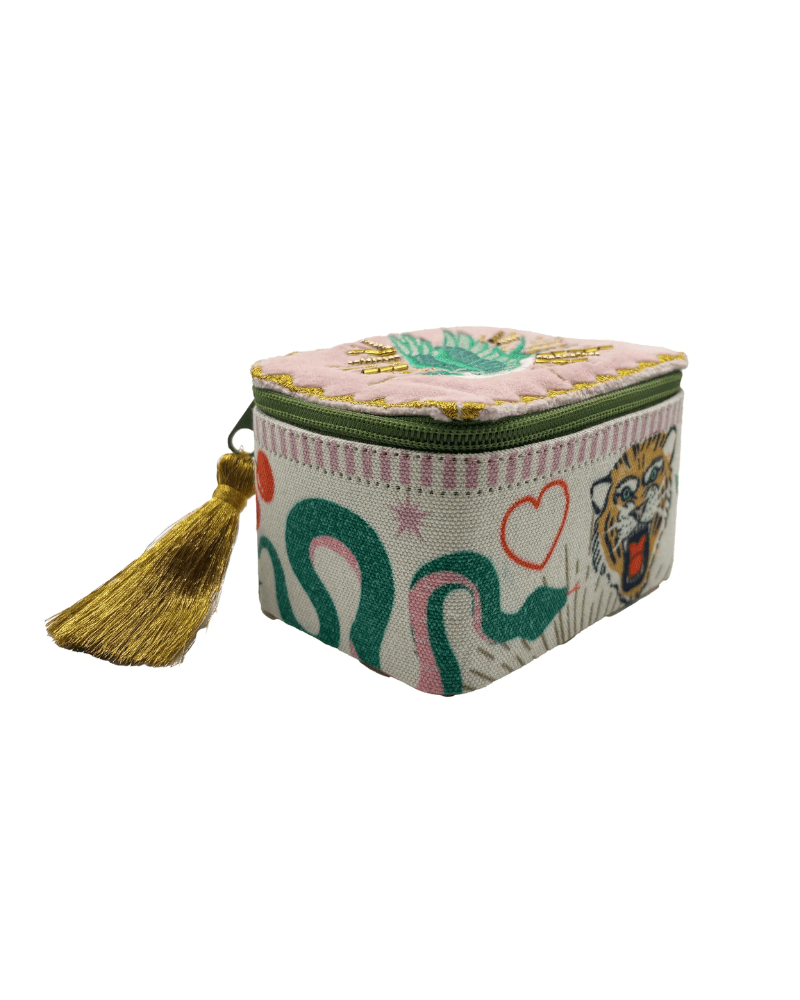 Inked Bird Velvet Jewellery Box - Pink Poodle Boutique -