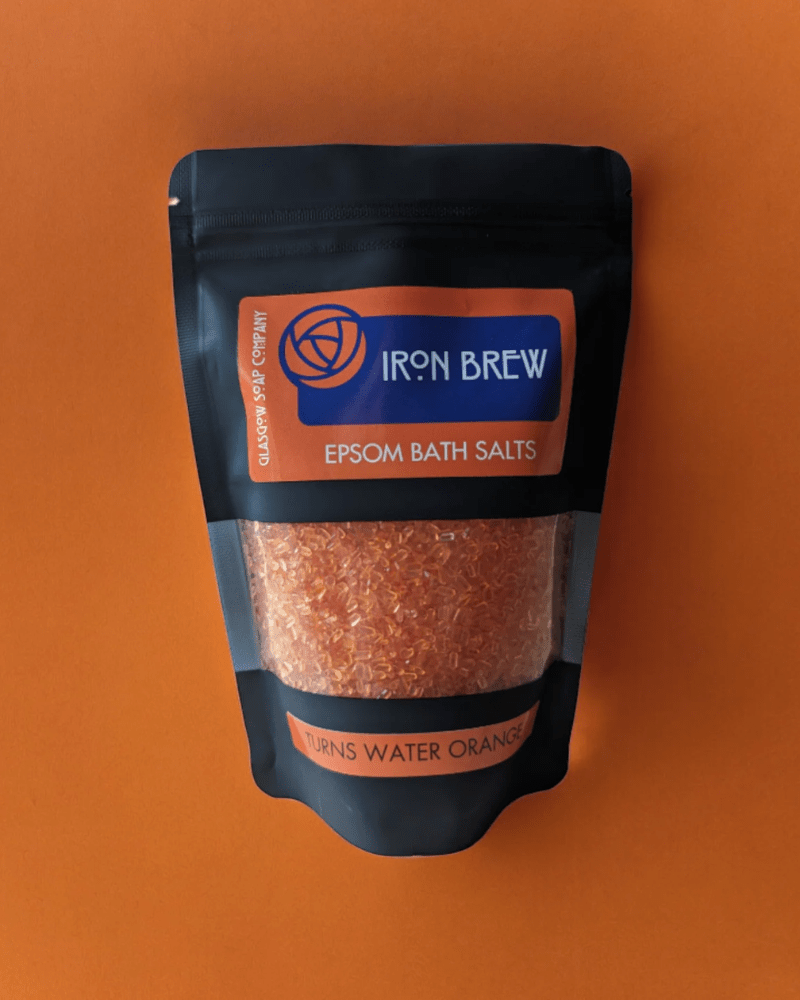 Iron Brew Irn Bru Scented Glasgow Epsom Bath Salts - Pink Poodle Boutique - GSC - SALT - IRONBREW