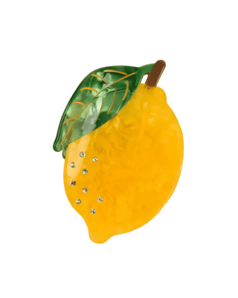 Lemon Fruit Hair Claw - Pink Poodle Boutique - CLAW - LEMON