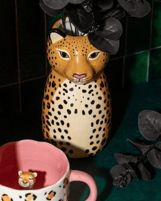 Leopard Shaped Vase - Pink Poodle Boutique - XDC735