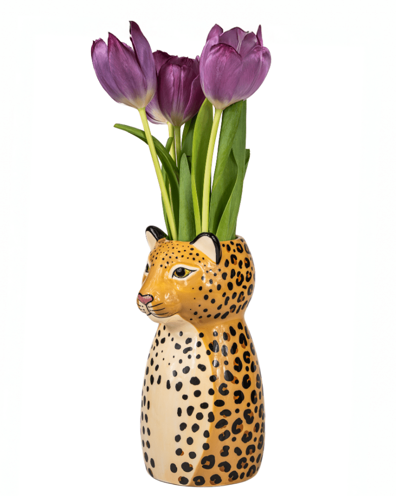 Leopard Shaped Vase - Pink Poodle Boutique - XDC735