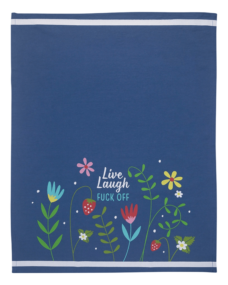 Live, Laugh, Fuck Off Tea Towel - Pink Poodle Boutique - 96230047