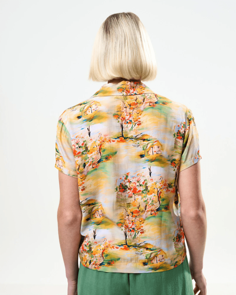 Marika Oriental Landscape Resort Shirt by Louche London - Pink Poodle Boutique - MARIKA - ORIENTALLANDSCAPE - 8