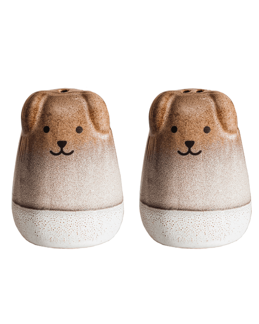Mojave Stoneware Dog Salt & Pepper Set - Pink Poodle Boutique - CZQ317