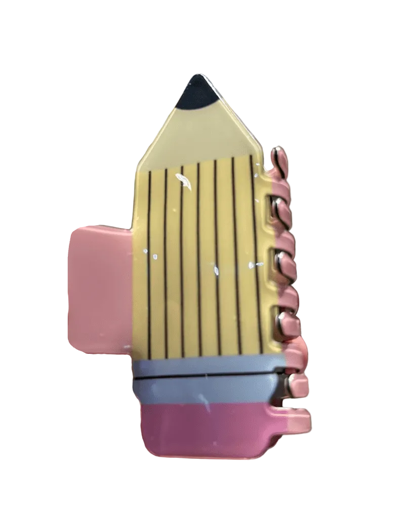 Pencil & Rubber Hair Claw - Pink Poodle Boutique - CLAW - PENCILSTRAIGHT